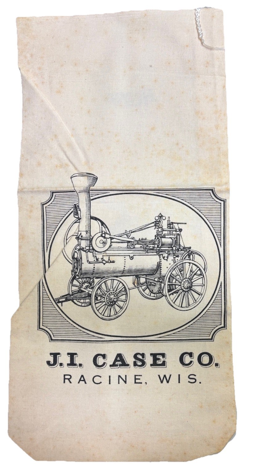 Vintage JI Case Keepsak Bag Racine Wis. Old No. 1 Train 1983 Farm Wife News