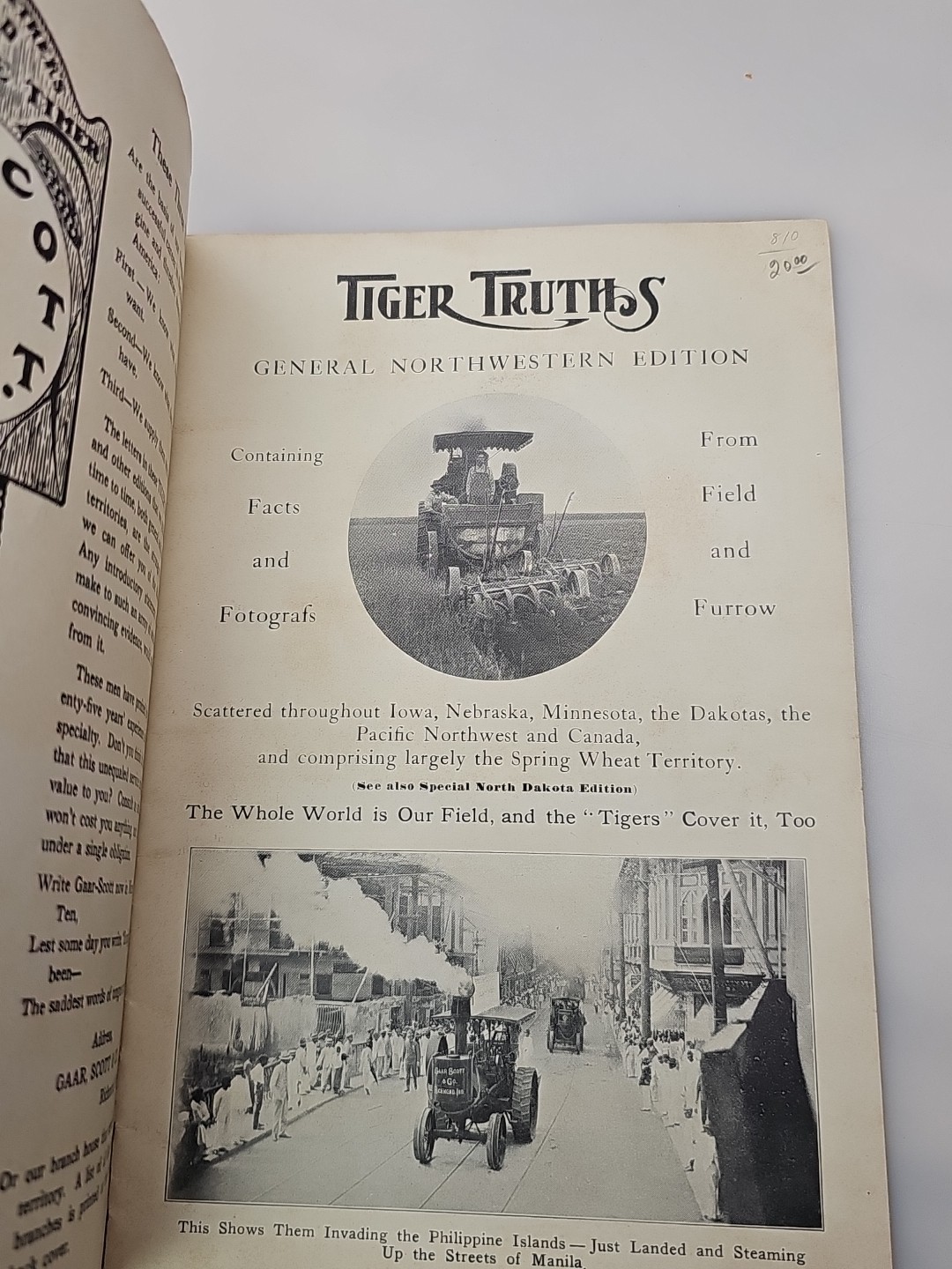 Gaar Scott Engine Tiger Truths Thresher Catalog Richmond INDIANA RARE HISTORY