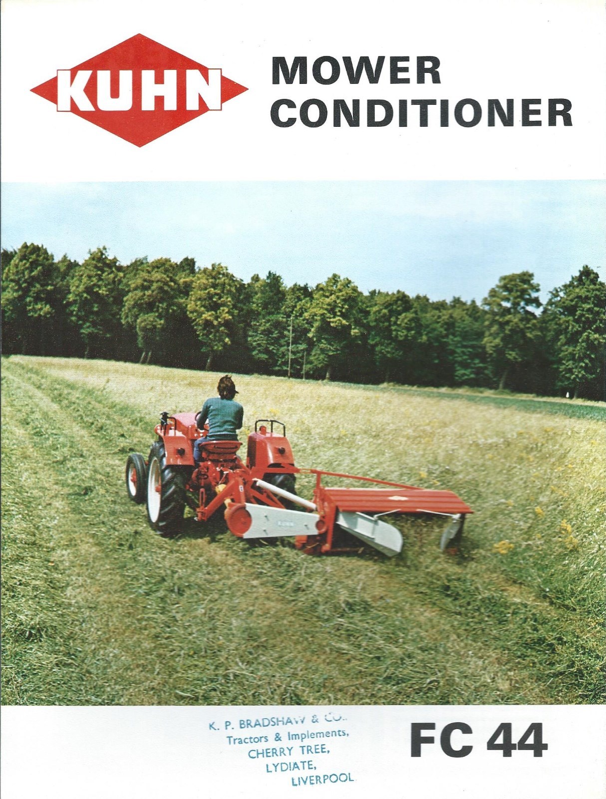 Farm Equipment Brochure – Kuhn – FC 44 – Mower Conditioner – c1970&rsquo;s (F6187)