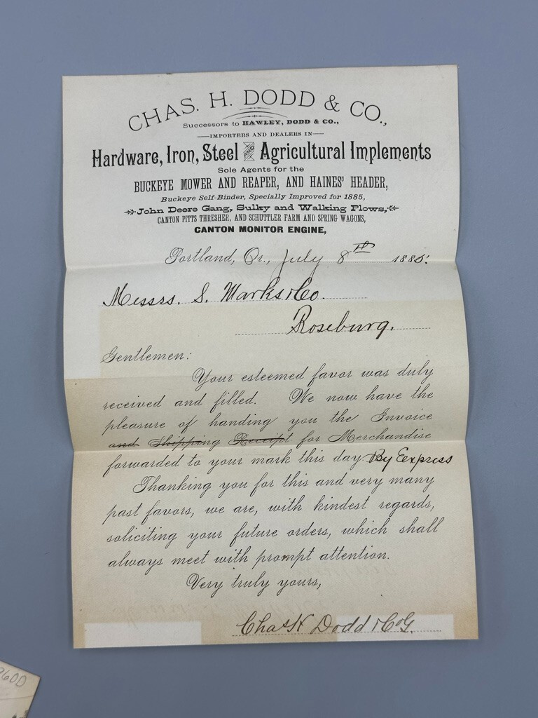 1886 BUCKEYE MOWER Dodd Advertising FARM Illustrated Postal Cover PORTLAND OR