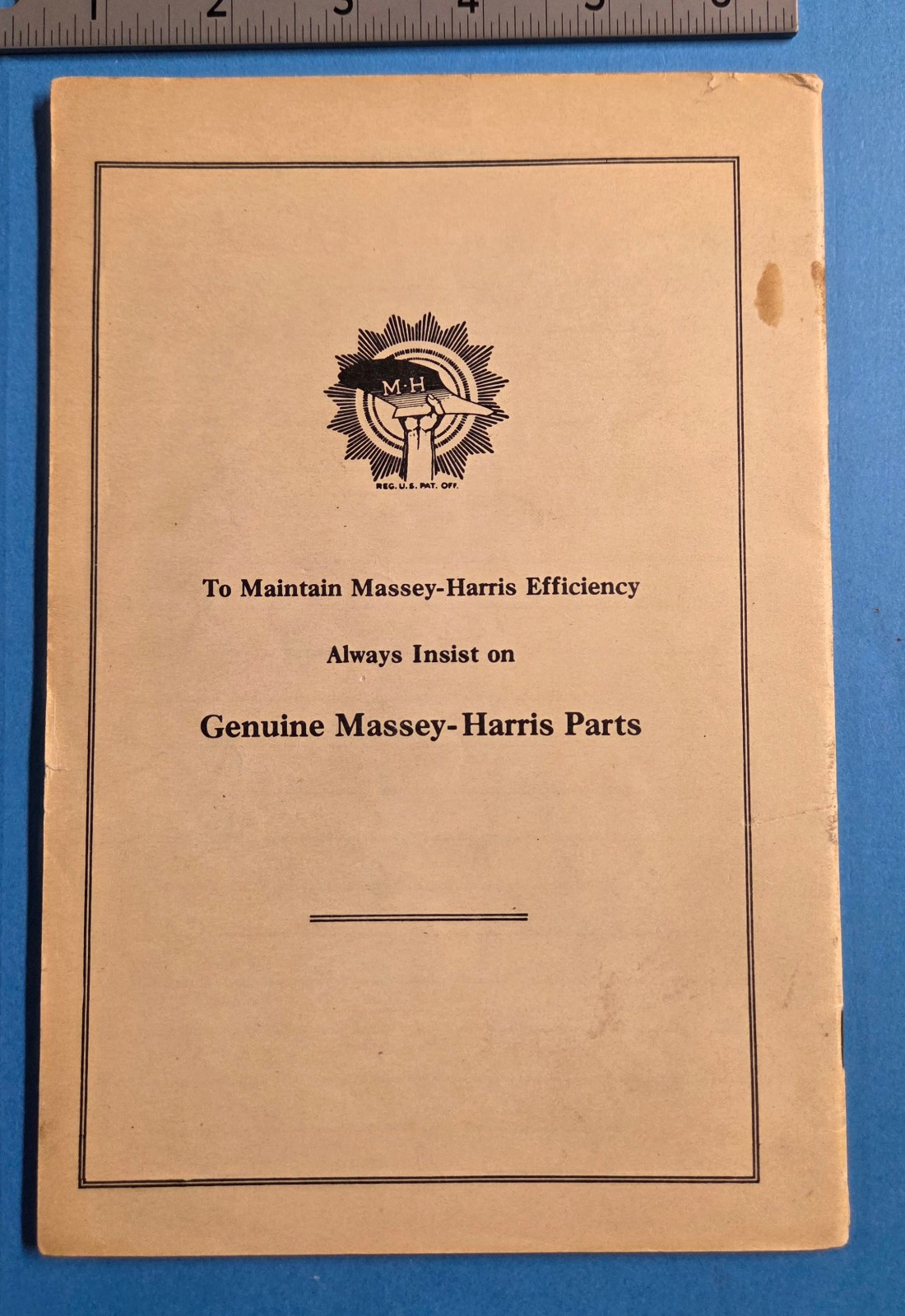 Vintage Massey Harris Model 25 Tractor Manual Parts List Catalog 1940