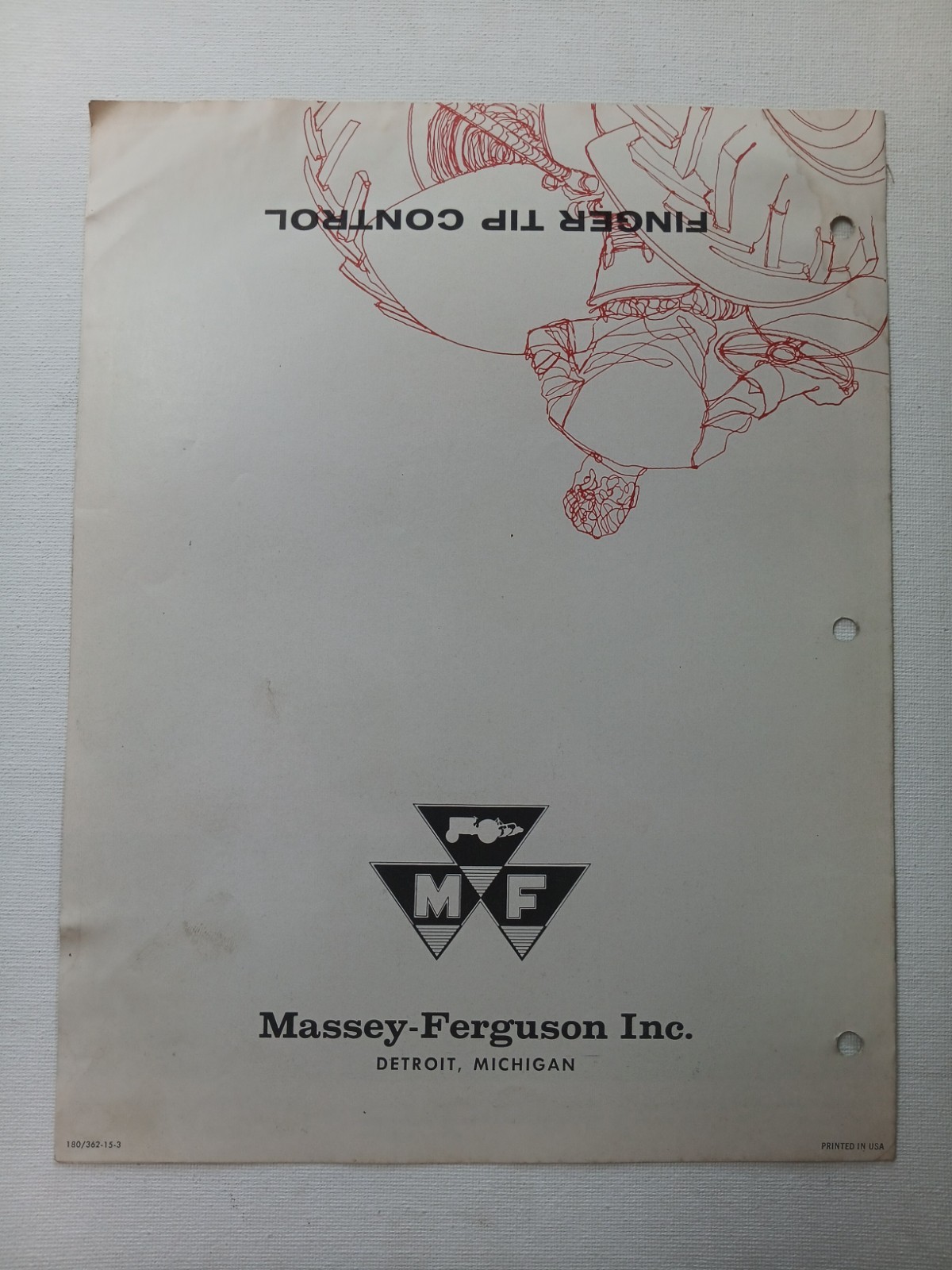 Vtg Massey Ferguson MF Reversible Soul Scoop Dealer Brochure AD