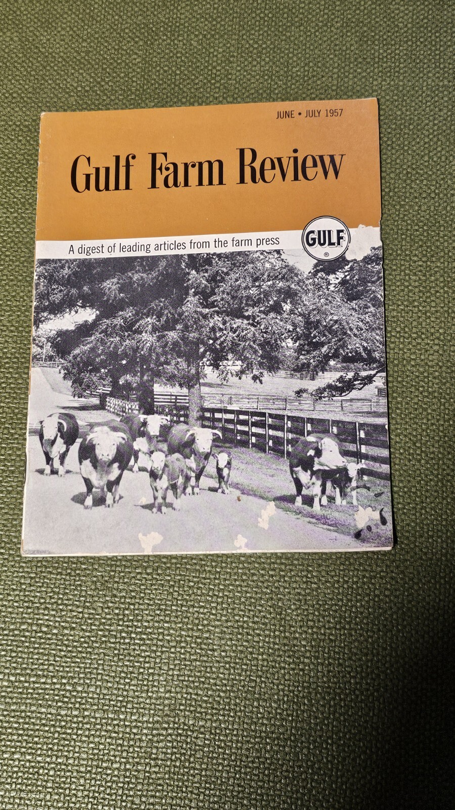 Vintage Gulf Farm Review Agricultural Farming Magazine Handout June July 1957