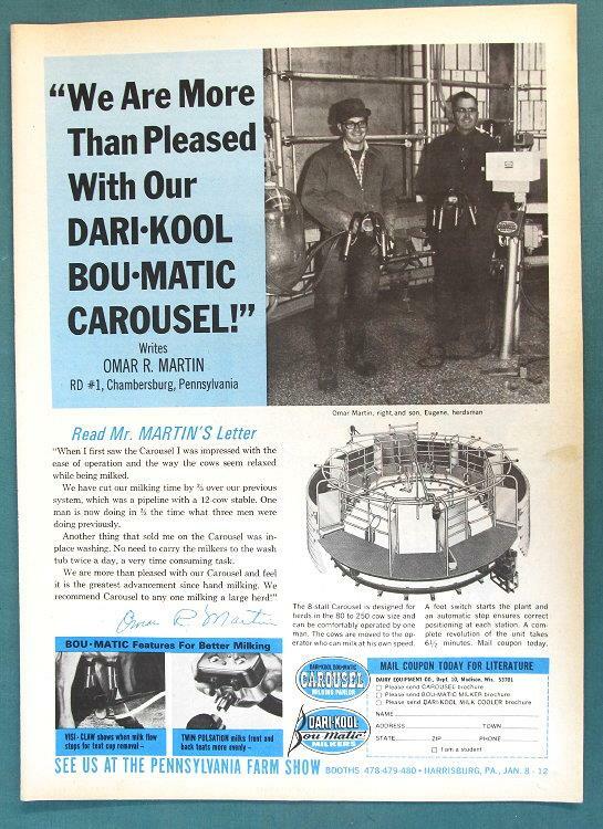 Original 1973 Dari-Kool Photo Ad Features Omar Martin Chambersburg Pennsylvania