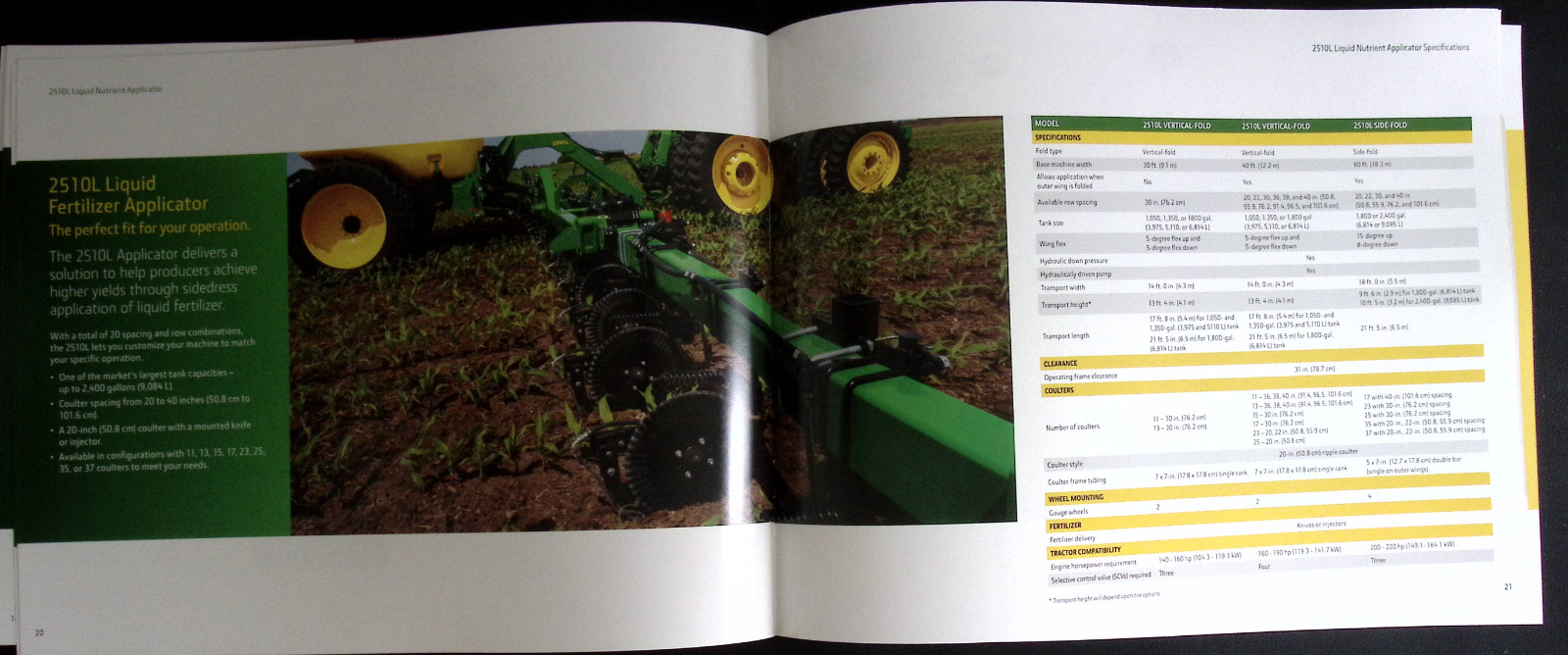 John Deere Nutrient Applicators For 2015 Brochure FCCA