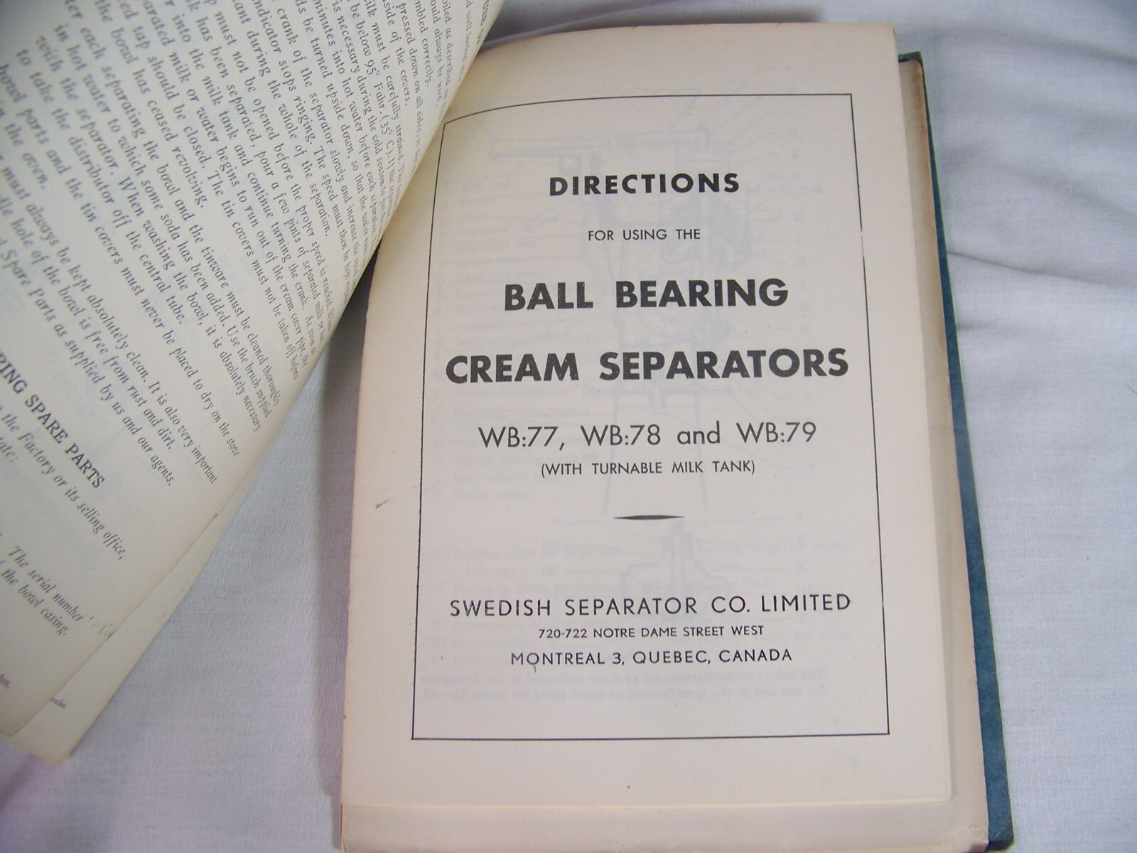 c1949 VINTAGE VIKING CREAM SEPARATOR ADVERTISING BOUND INSTRUCTION MANUAL LOT