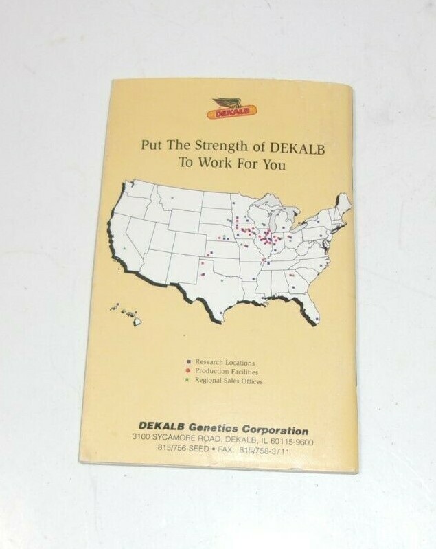 Dekalb Farmers Pocket Advertising Agriculture Product Guide Vintage Book Farm