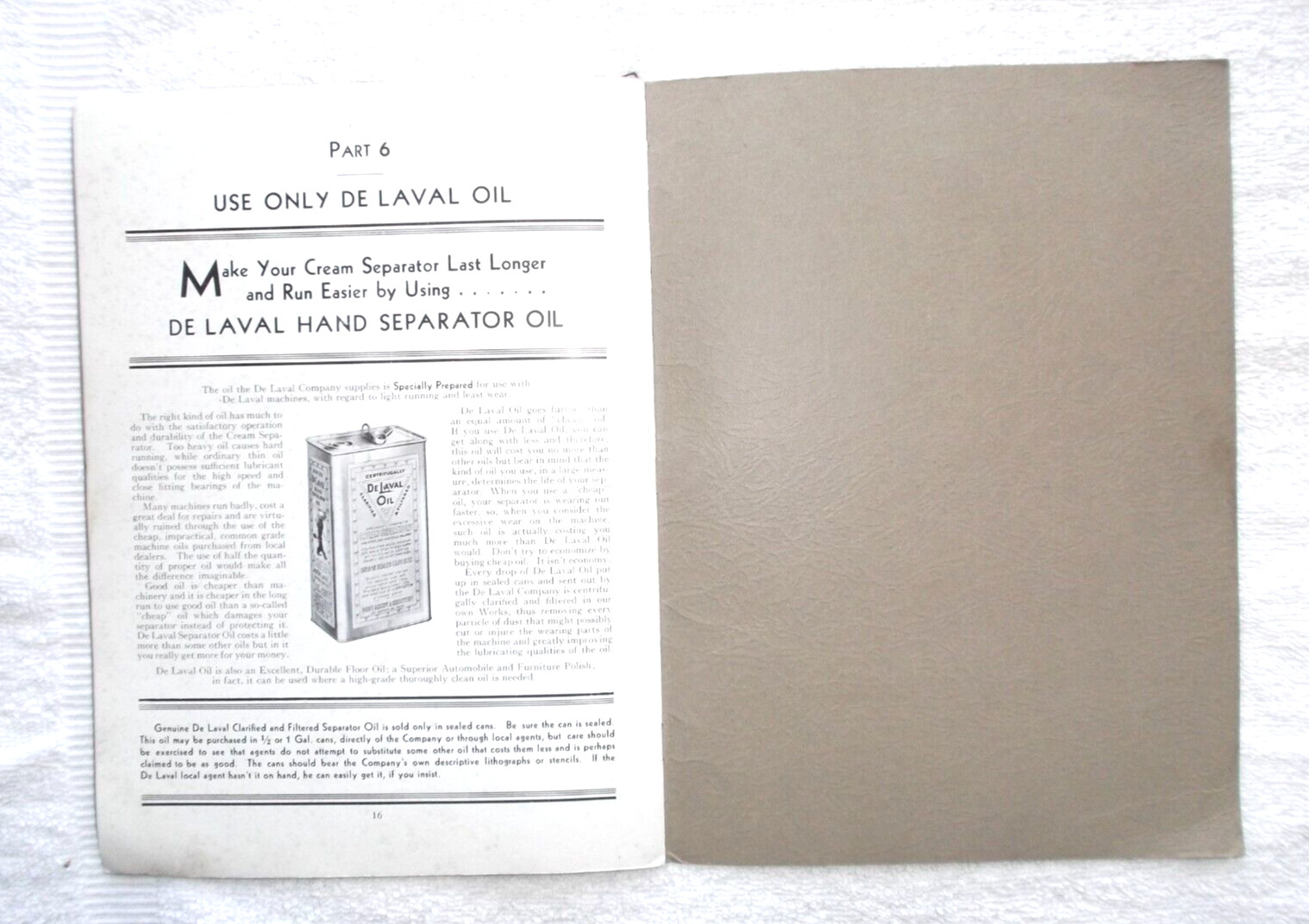 DE LAVAL STERLING SERIES CREAM SEPARATORS INSTRUCTION MANUAL F.1973-8-35