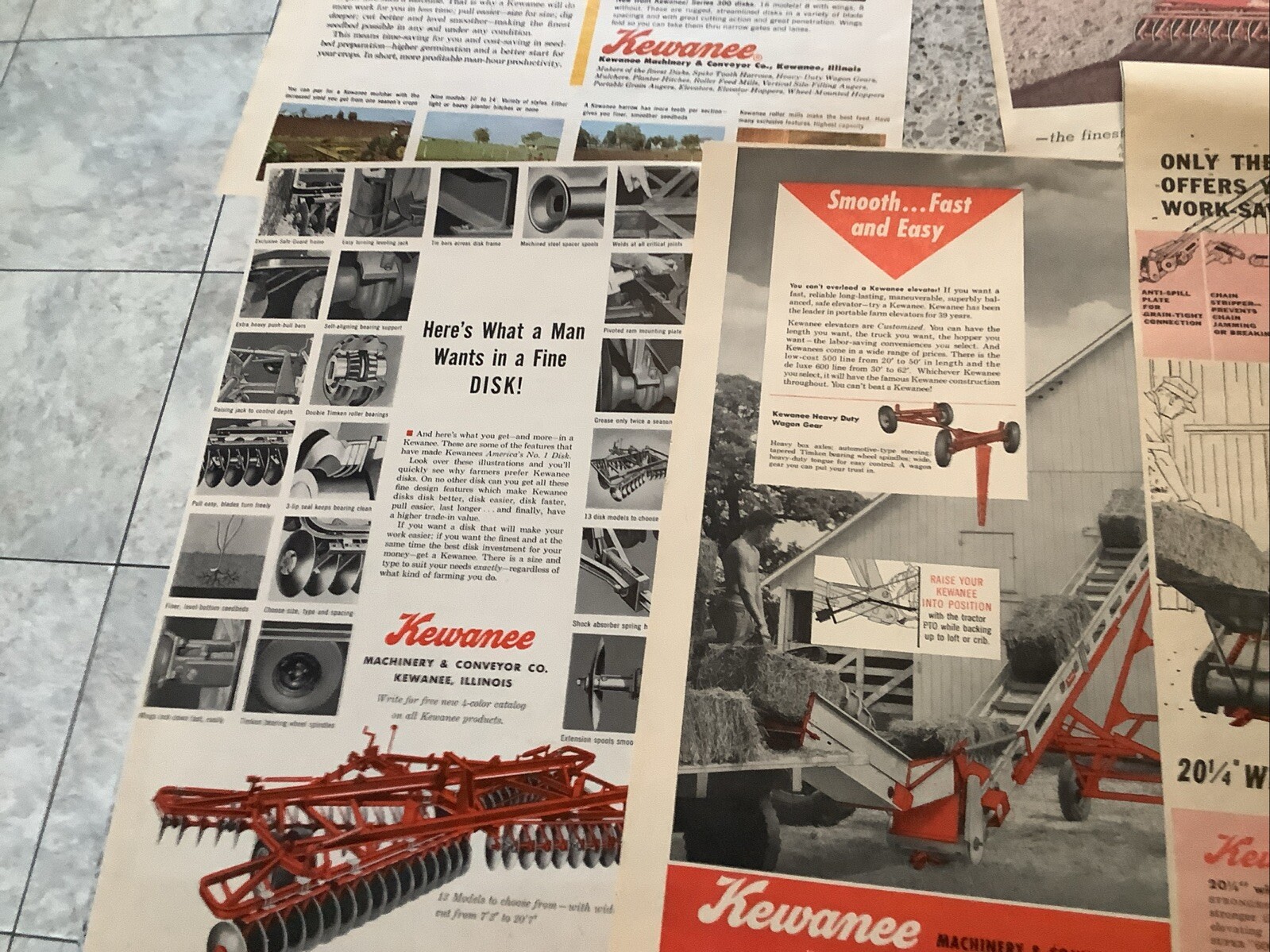 Lot 18 Kewanee Farming Agricultural Advertisement Tractor Farm Print Ads 1950-70