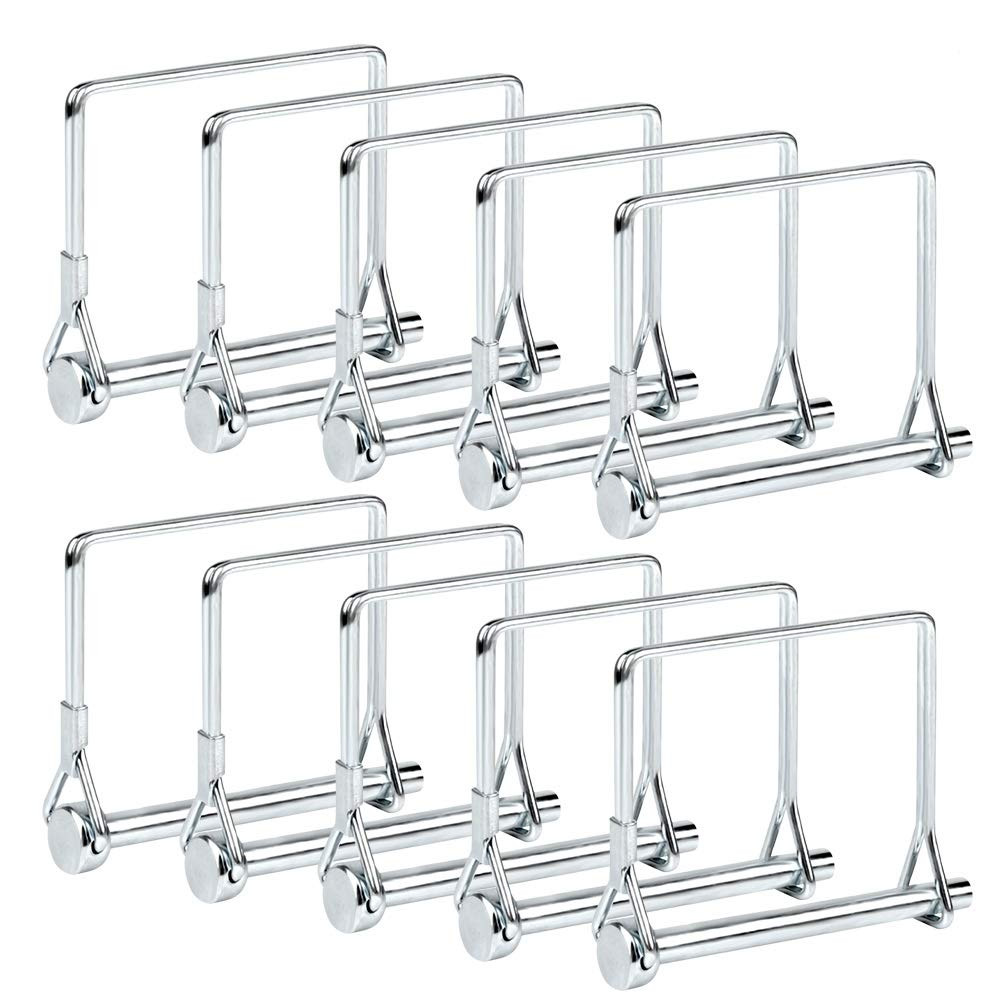 10 PCS Square PTO Pin Shaft Locking 1 4 x 2 3 4 Trailer Hitch Wire Lock Safety