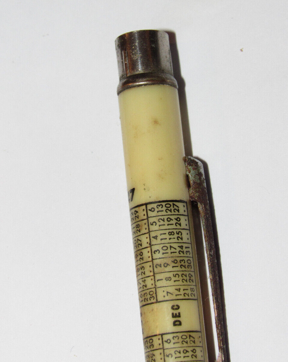 VINTAGE 1947 ADVERTISING CALENDAR MECH PENCIL! FARM & DAIRY EQMNT! BELVIDERE, NJ