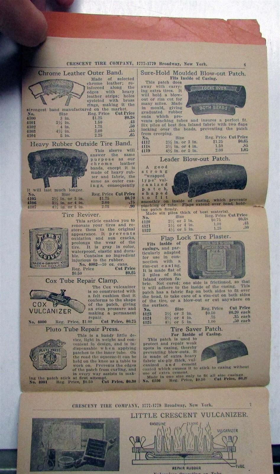 1912 Crescent Tire & Supplies Tires & Tubes Pricing Features Sales Mailer