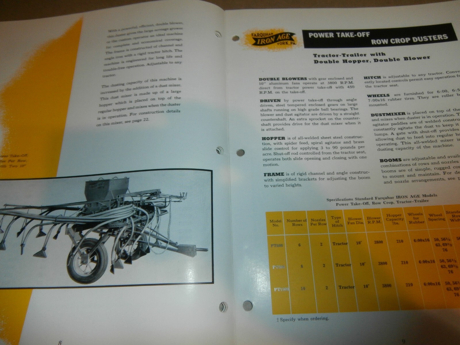 Vintage Farquhar York PA Manure Spreaders & Dusters Farm Brochures Manual