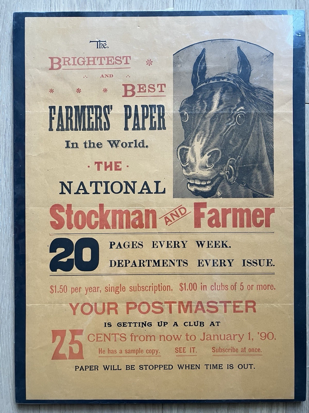 The National Stockman and Farmer Advertising Flyer