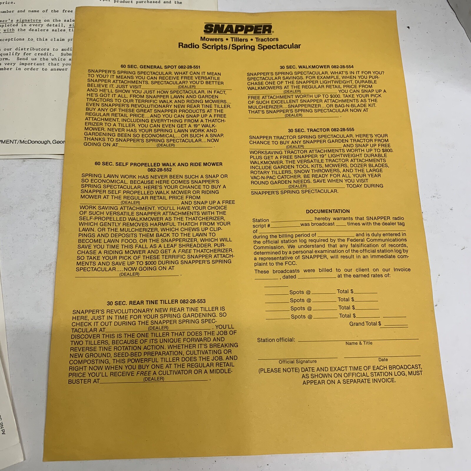 1983 Print Ads of Snapper Tractor Mower And Tiller Radio Ads Vintage Rare