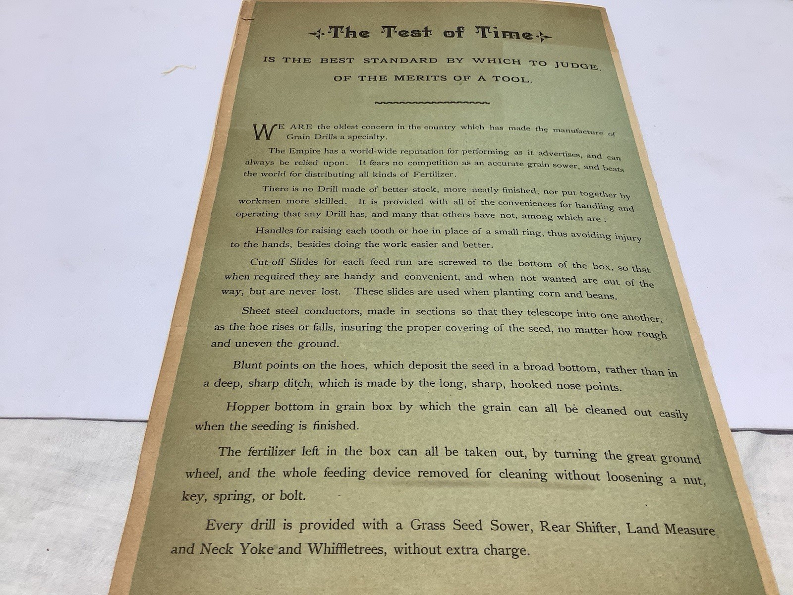 Empire Drill Co. Jackson MI Farm Equip Ads Brochure Flyer Ind Revolution