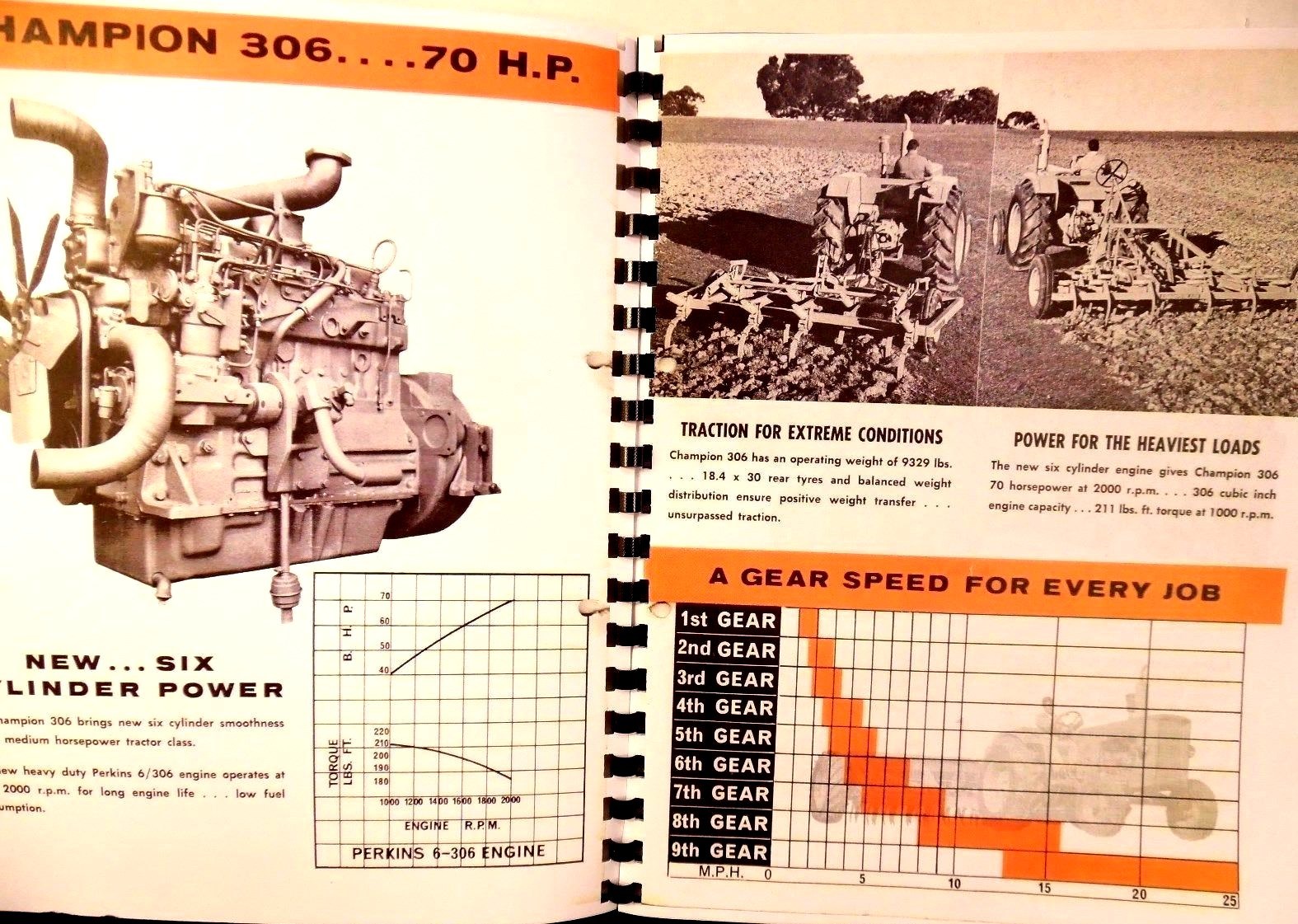 Chamberlain Champion 306 70 H.P.Sales Manual Austrailias Own Tractor Illustrated