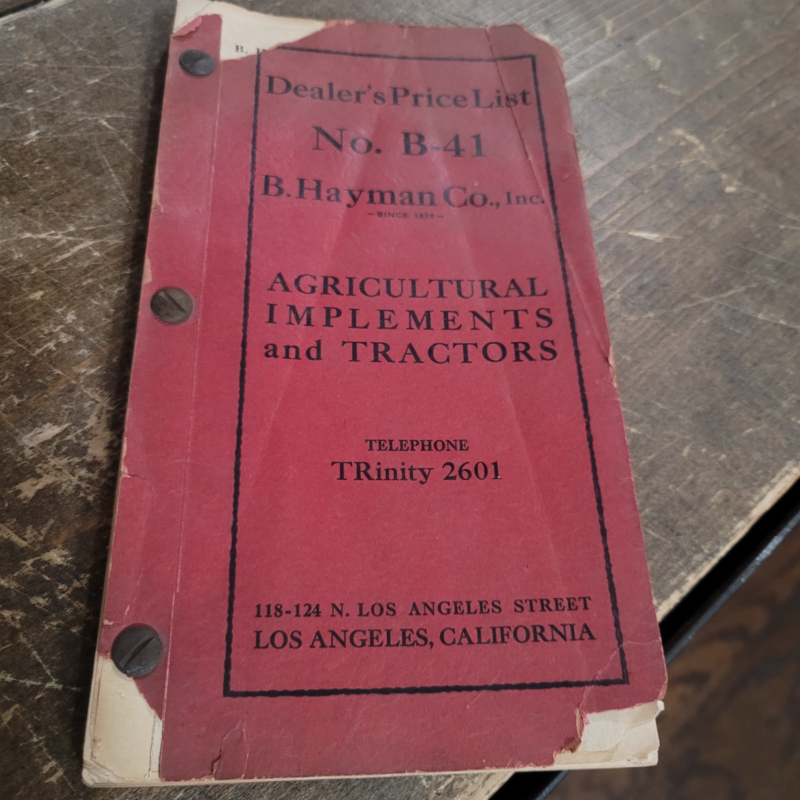 RARE Tractors Parts Price Catalog Agricultural Implements & Tools B. HAYMAN CO.