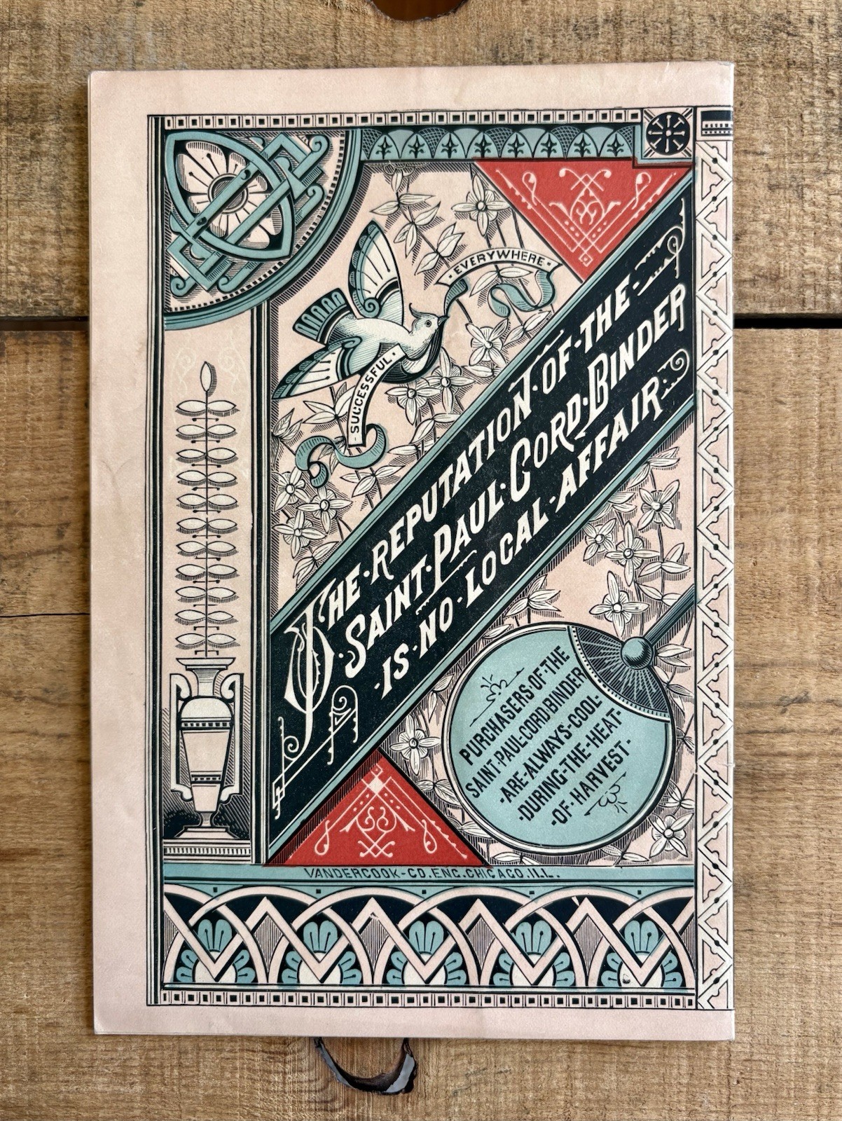 Amazing Seldom Seen Antique 1881 The Saint Paul Harvester Farm Machine Brochure