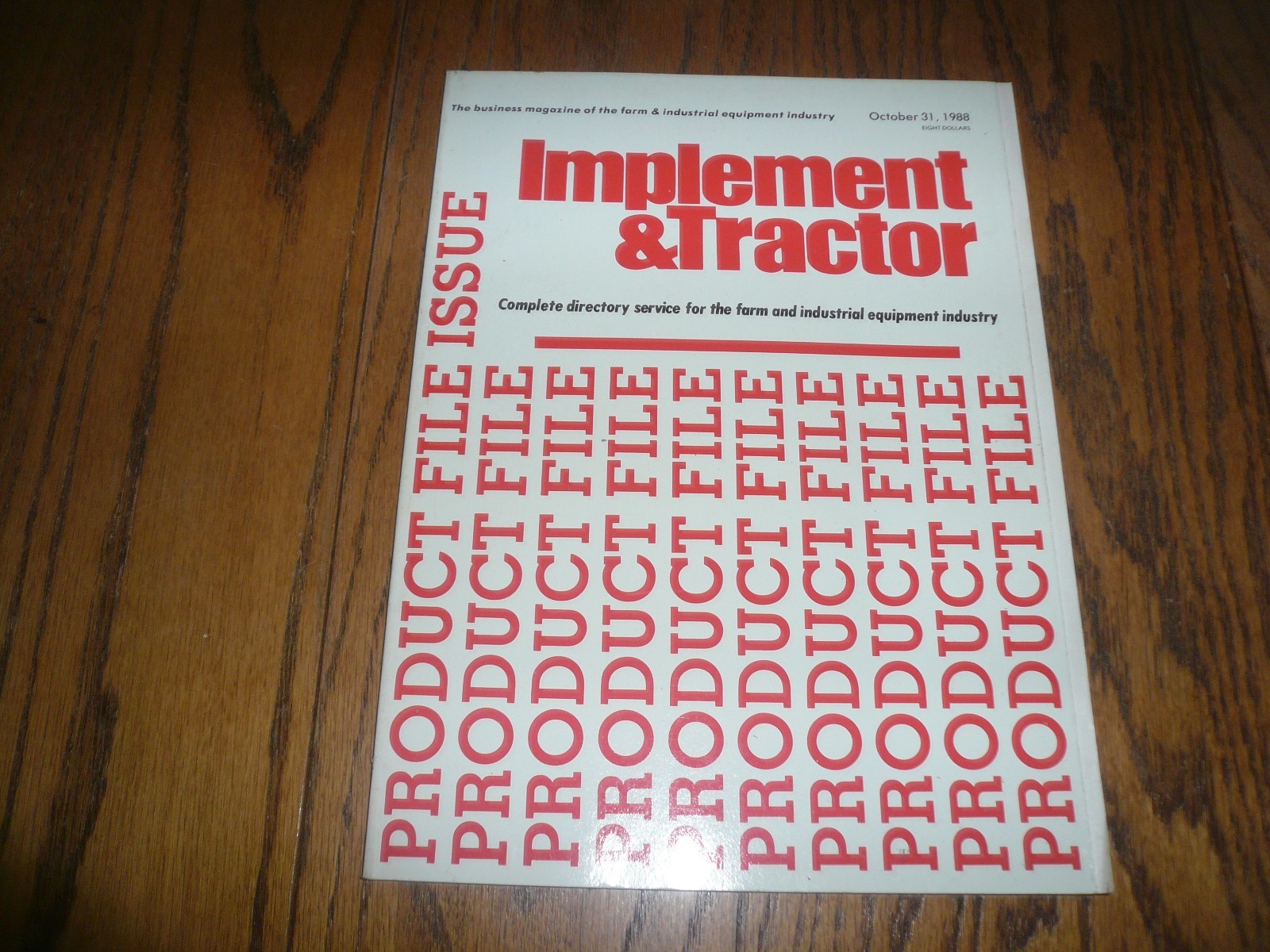 Implement & Tractor Product File Issue For October 31, 1988 Brochure Magazine