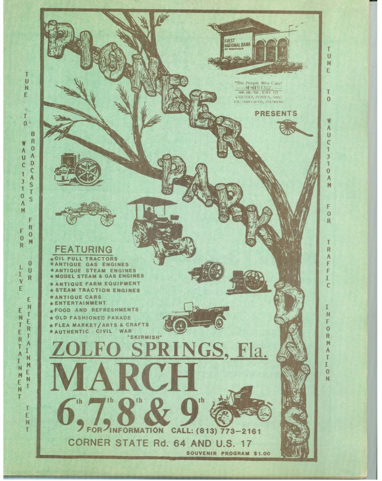 1986 Pioneer Park Show Souvenir Program Zalfo Springs FL Florida Engine Tractor