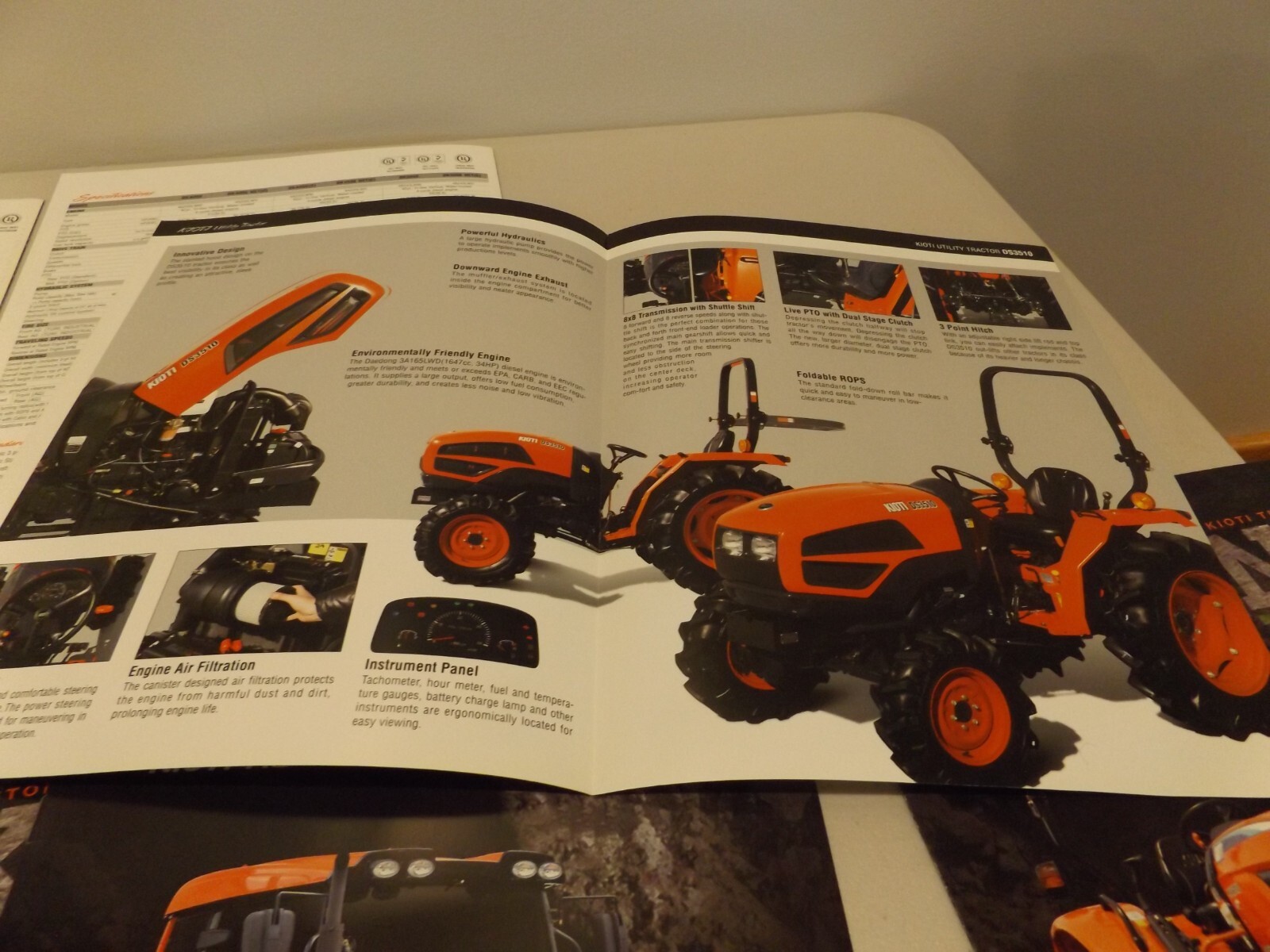 9-pc. KIOTI COMPACT, SUB-COMPACT, UTILITY TRACTORS, 2013-2014