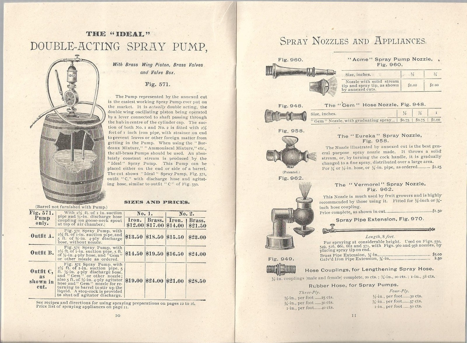 Deming Company Sales Booklet for Portable Force Pumps c1890s Illustrated