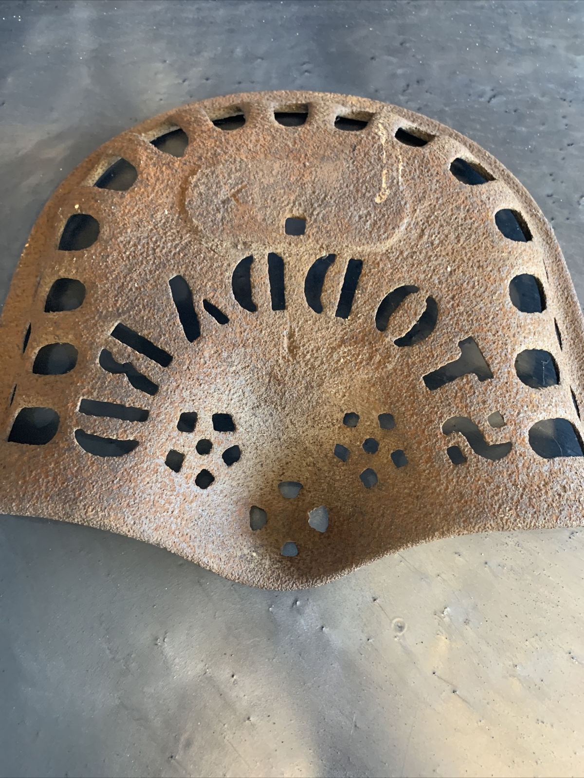 Vintage Stoddard Cast Iron Tractor Seat Antique Farm Tools Equipment