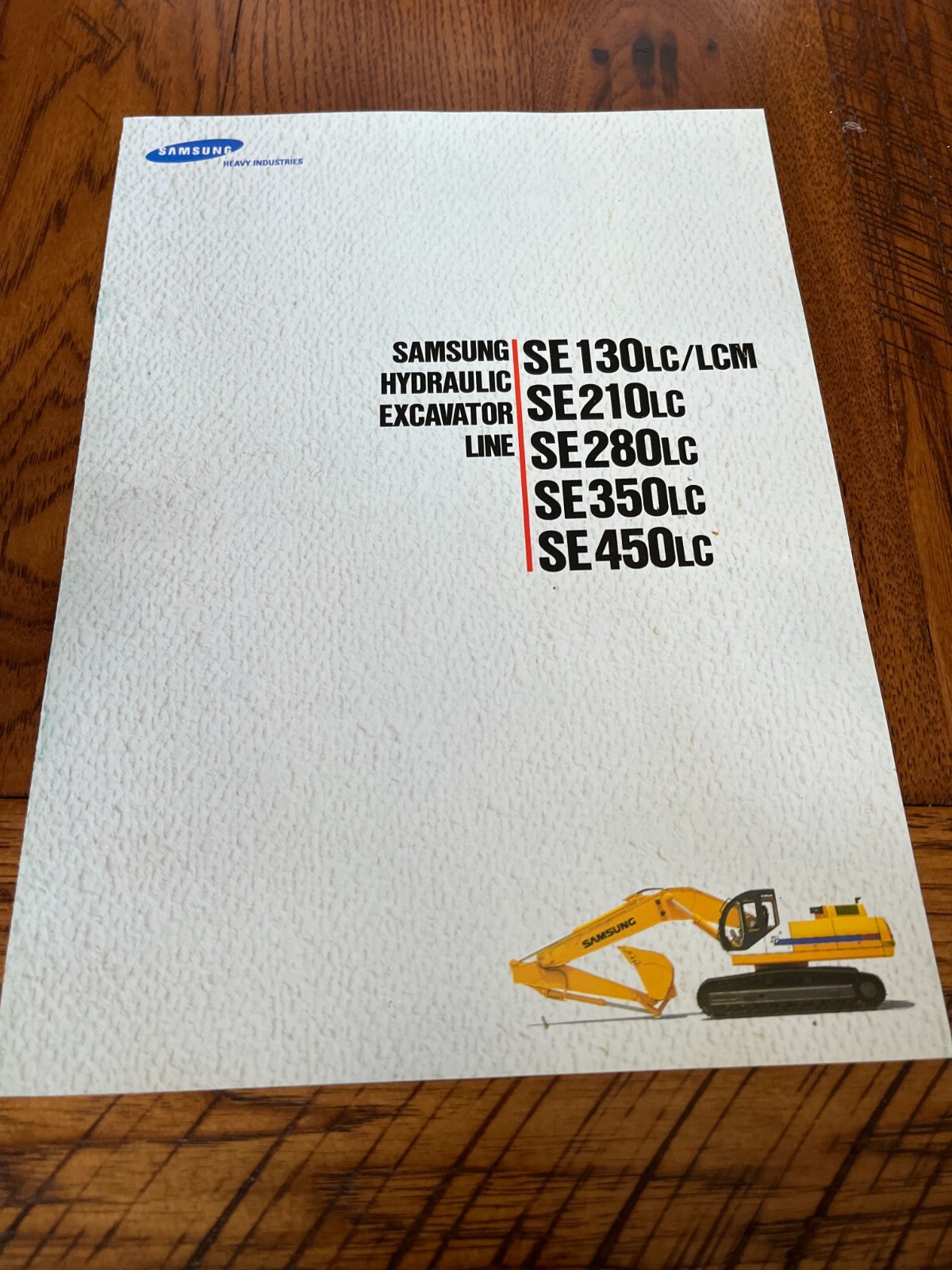 Samsung SE130LC SE210LC SE280LC SE350LC SE450LC Excavator Brochure FCCA