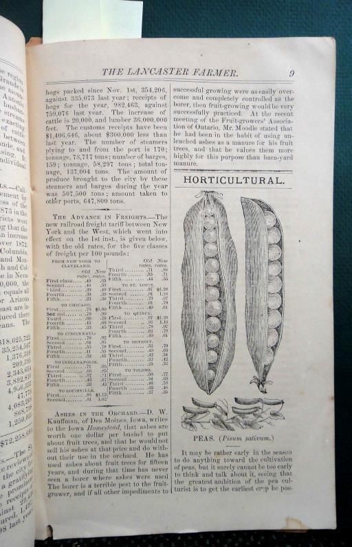 1874 antique LANCASTER FARMER MAG pa coffee agriculture native sheep ADS