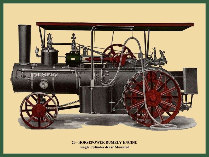 Rumely Threshing Machinery 20hp Steam Engine NEW Metal Sign: 12×16 Ships Free