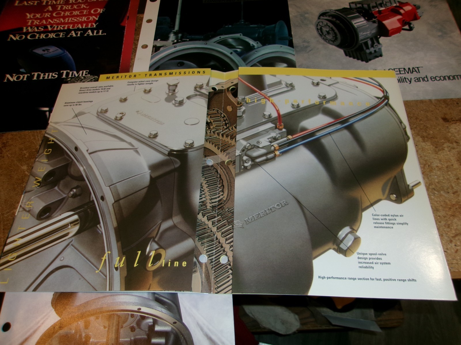 5-lot 1990&rsquo;s semi truck transmission brochures in good shape used