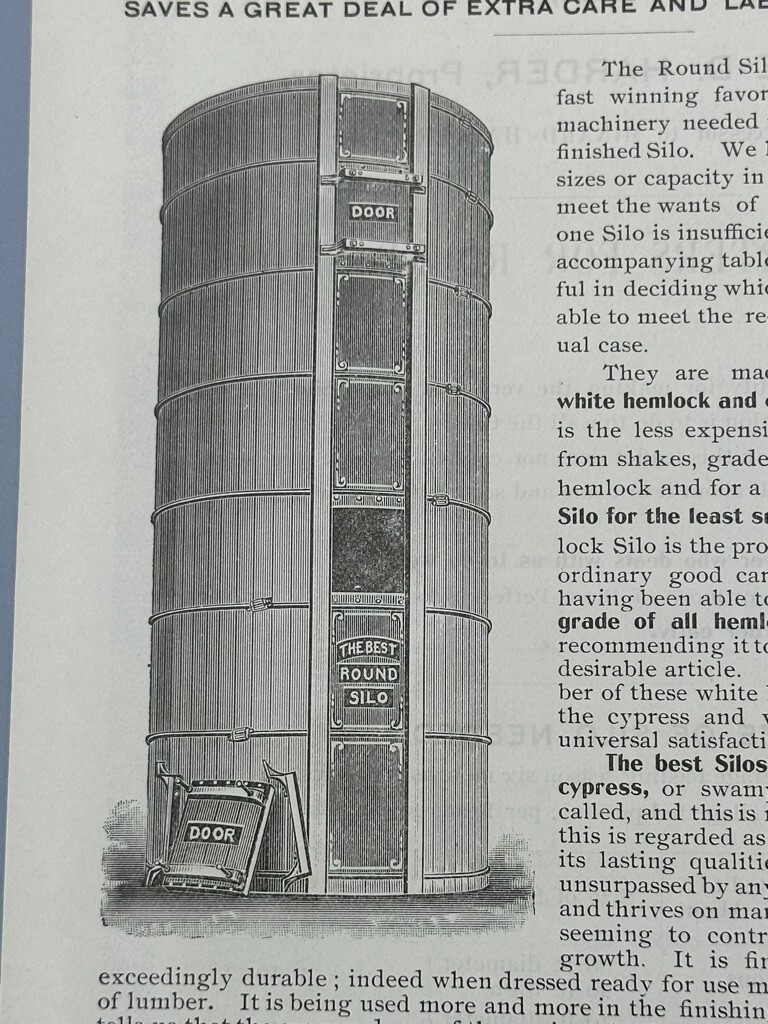1890s EMPIRE Agricultural Works ROUND SILO Circular FARM ADVERTISING Cobleskill