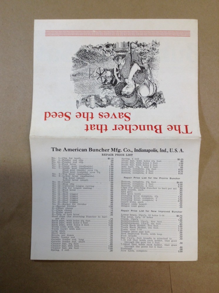 American Buncher Company Indianapolis Indiana Advertising Pamphlet INV-AD19