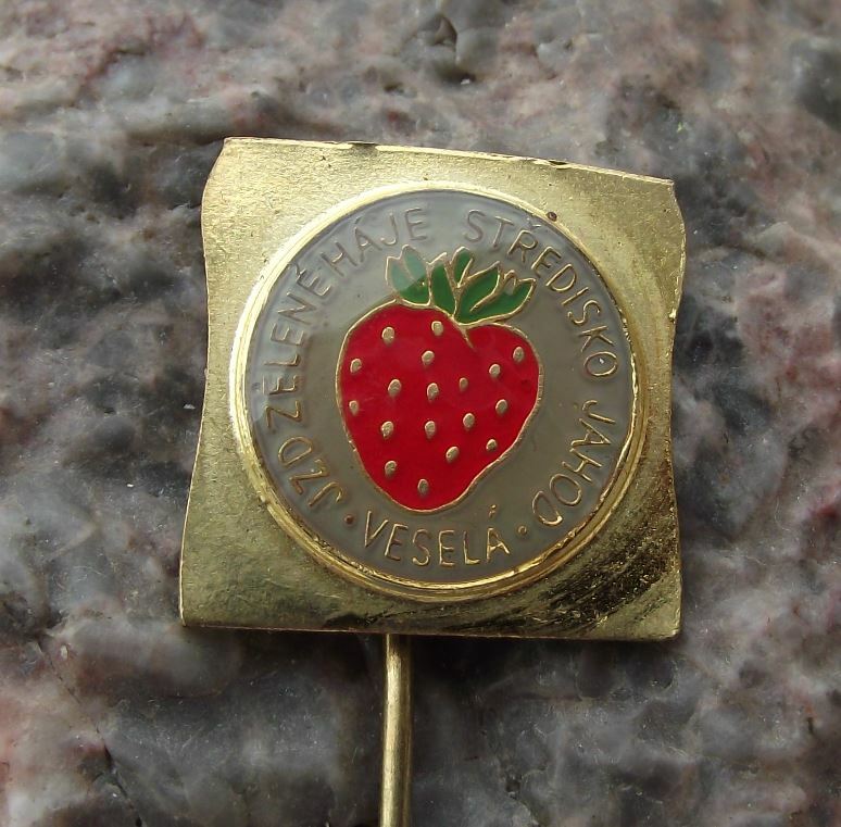 JZD Czech Agricultural Collective Farming Union Strawberry Farm Pin Badge