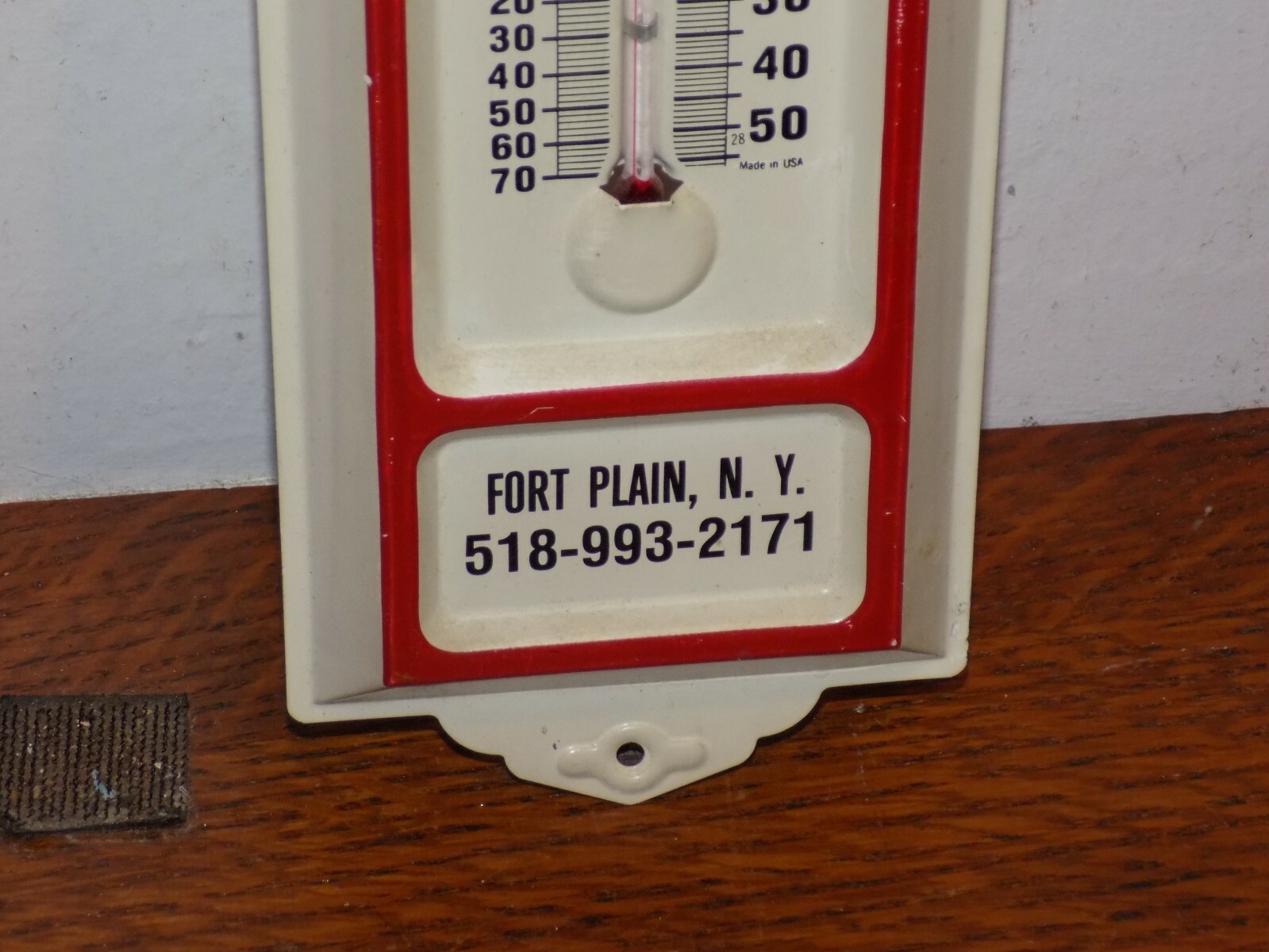 Vintage Hogan’s Complete Stock Service Fort Plain, NY Thermometer