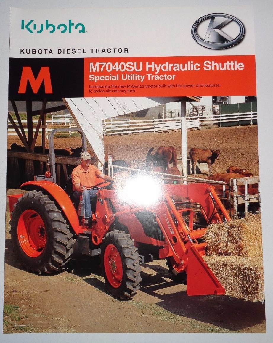 *Kubota Dealers M7040SU Utility Tractor Sales Brochure literature advertising ad