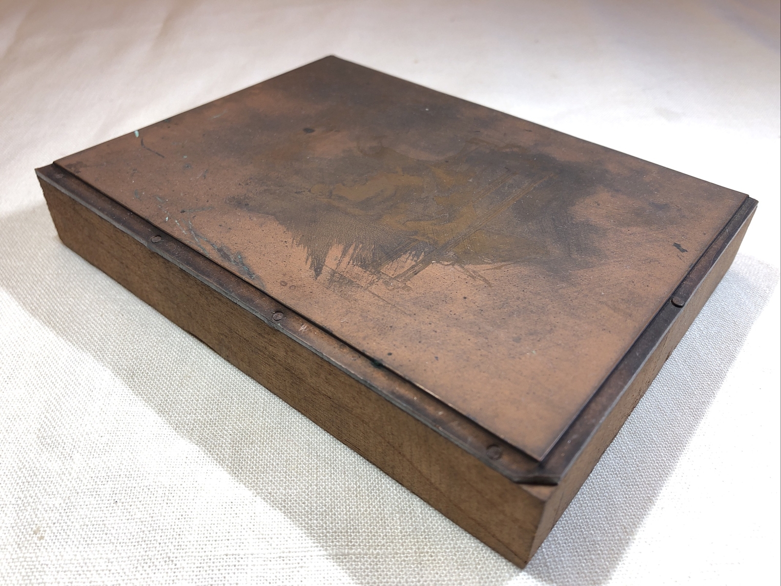 Rare Antique Robertson&rsquo;s Forestville CT Stanchion Cow Copper Plate for BOOKLET