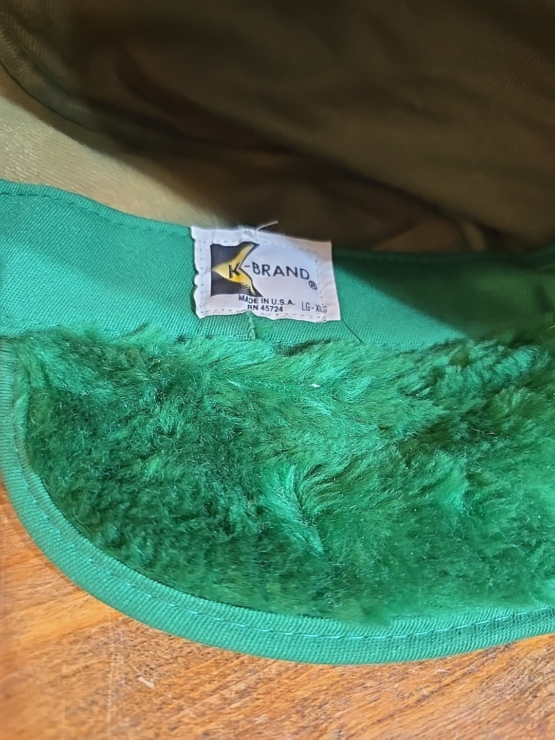 Vintage AGRI-KING KEY Patch Winter Fold Down Flaps Trucker HAT CAP Green/White