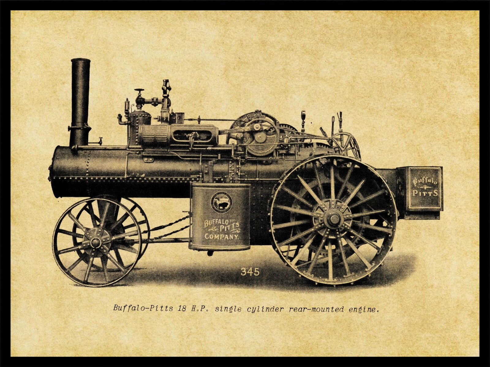 Buffalo Pitts Single Cylinder Traction Engine NEW Metal Sign: Buffalo, New York