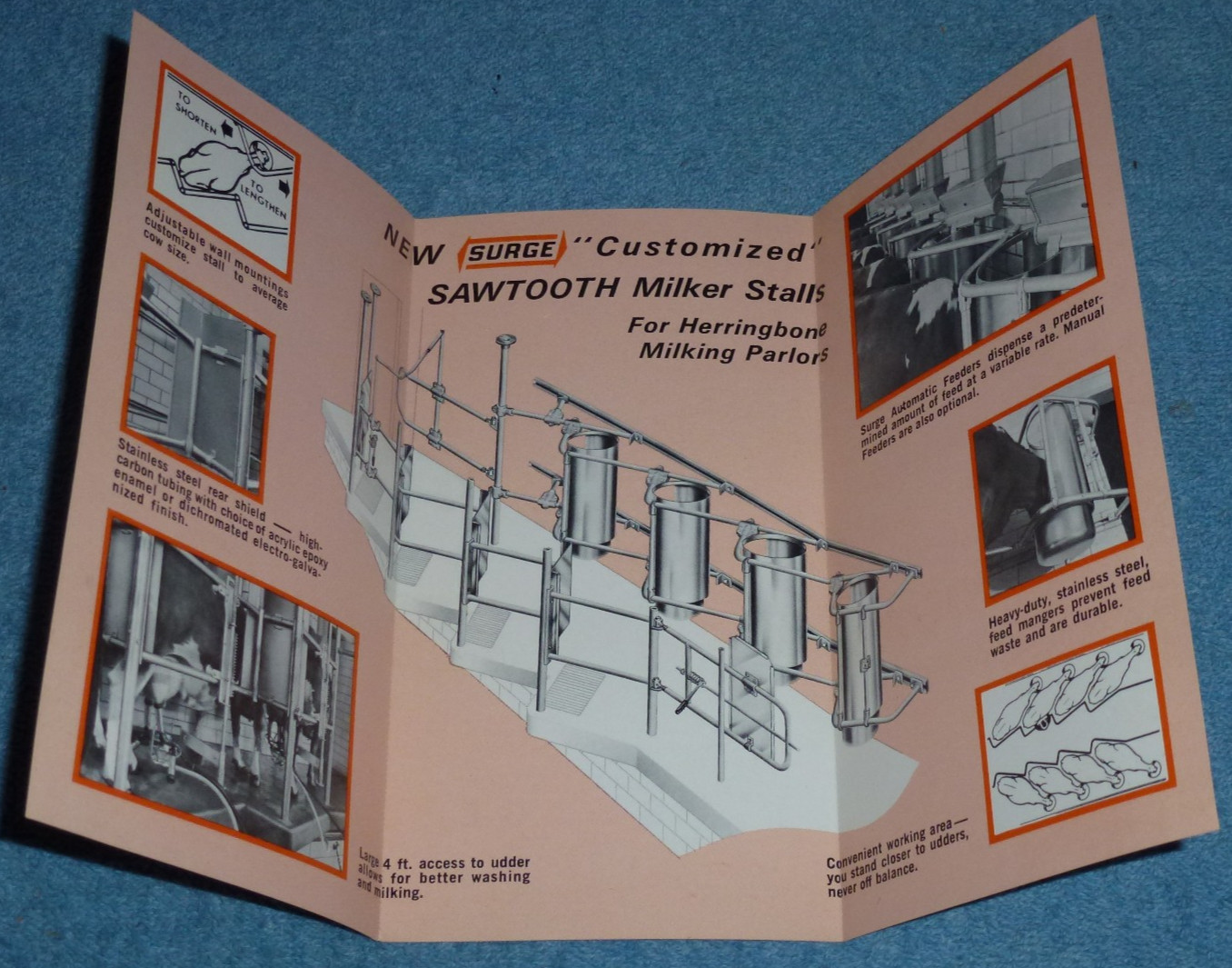 Vtg Surge Customized Sawtooth Herringbone Milking Stalls Farm Equipment Brochure