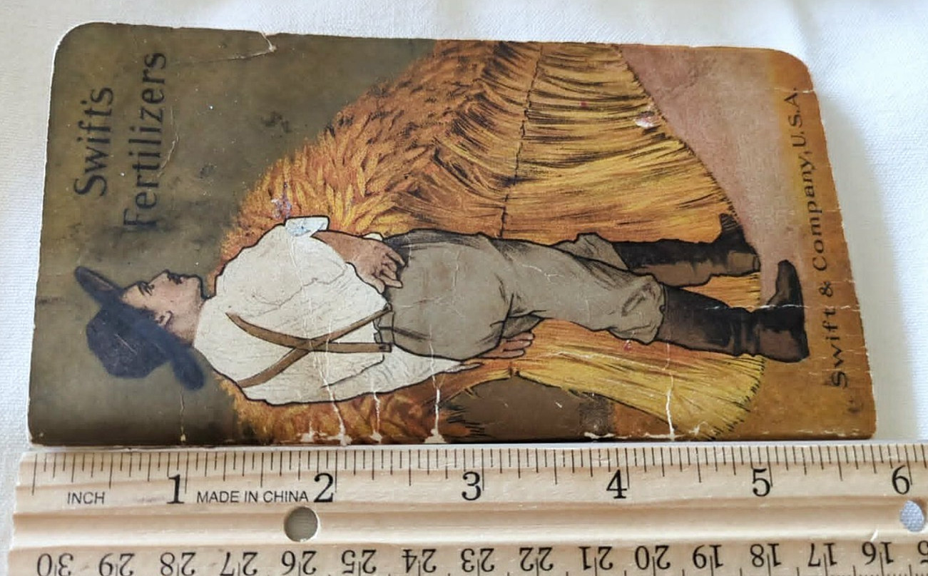 RARE 1908-1909 Swift & Company Fertilizer « Bone And Blood » Farmers Pocket Guide