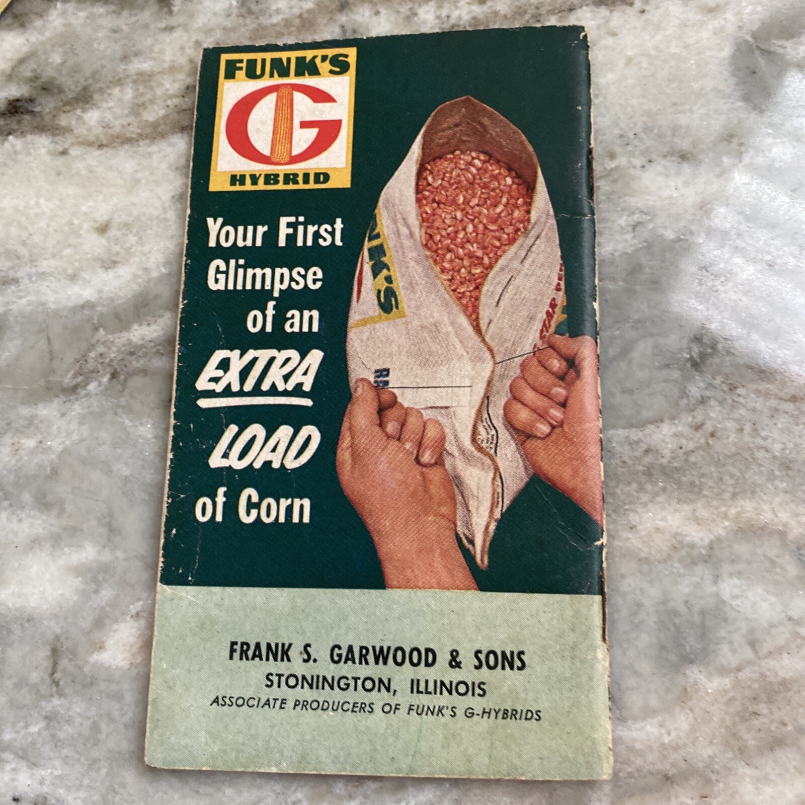 CORN DATA NOTEBOOK FUNK&rsquo;S HYBRID ADVERTISING 1960 GRANT & SON Stonington Ill