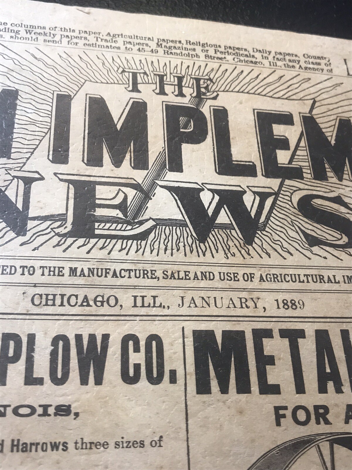 1889 Stoddard Tiger Hay Rake Implement Farm Advertising – Dayton – Ohio