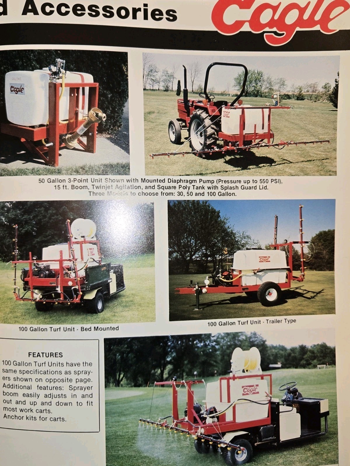 LOT OF CAGLE MANUFACTURING SPRAYERS Brochures AND PRICE LISTS