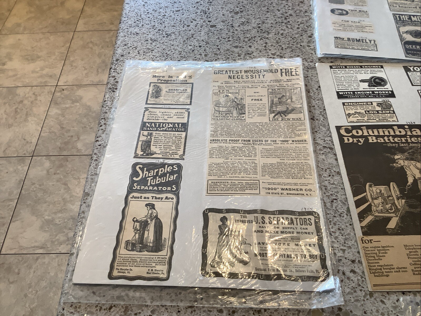 80+ B&W Print Magazine ads Farm Related 1900-10 Land Machinery Feed Gloves More