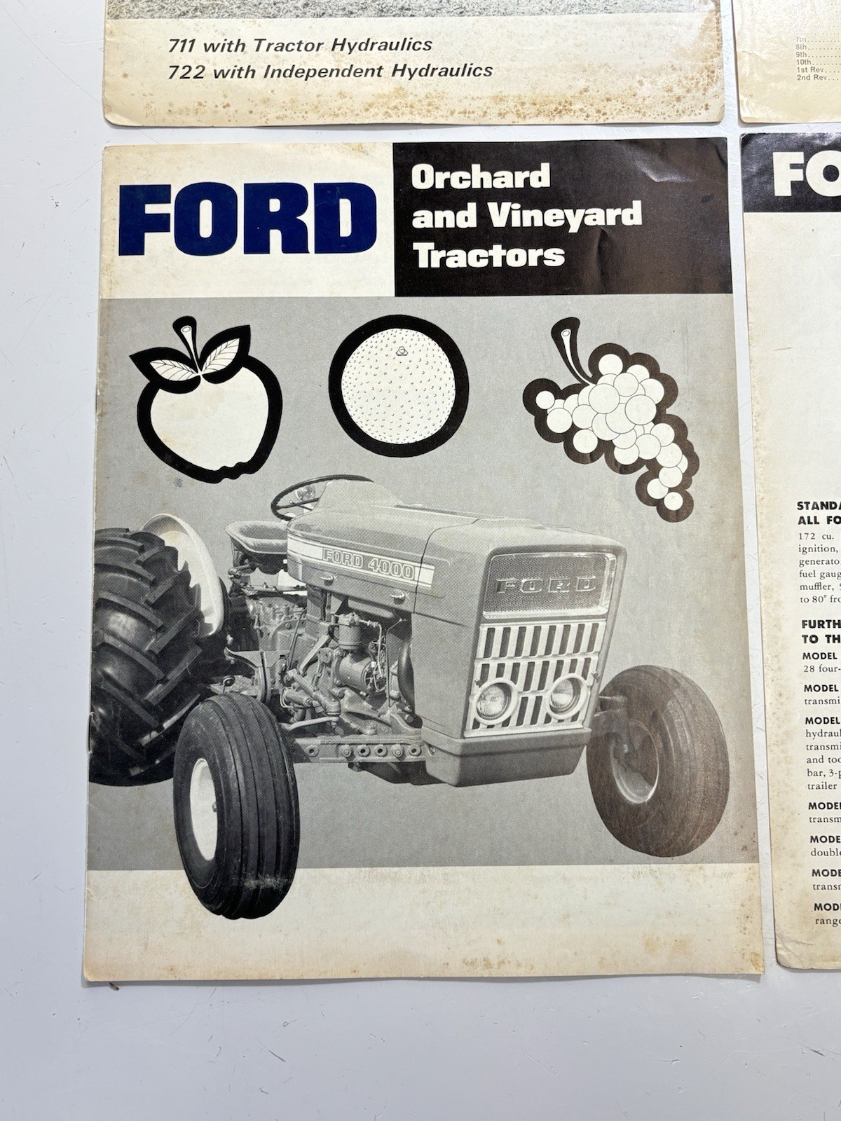 Group Of (6) 1960’s 1970’s Ford Tractor / Implement Dealer Brochures