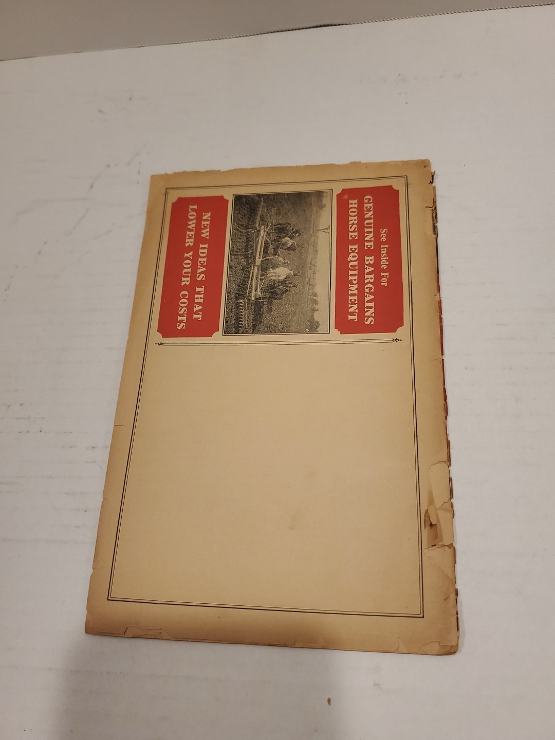 Vintage agriculture advertising TRIPLE-DUTY HARNESS catalogue.