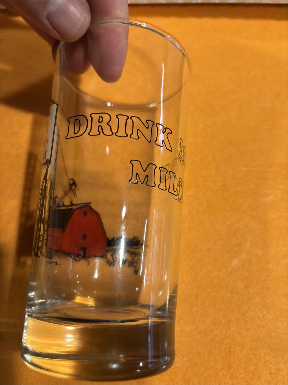 Vintage “Midland Coop” – “Drink More Milk” Advertising Drinking Glass Tumbler