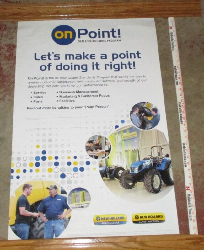 *New Holland « Dealer Standards » with/T4.105 Tractor Poster 23&Prime;x36&Prime; 2015 ORIGINAL